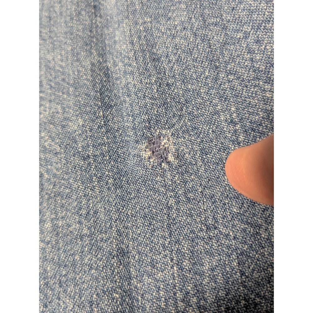 VTG 80s CALVIN KLEIN Weathered American Classic Blue Denim Shirt - Women Medium - Picture 16 of 16